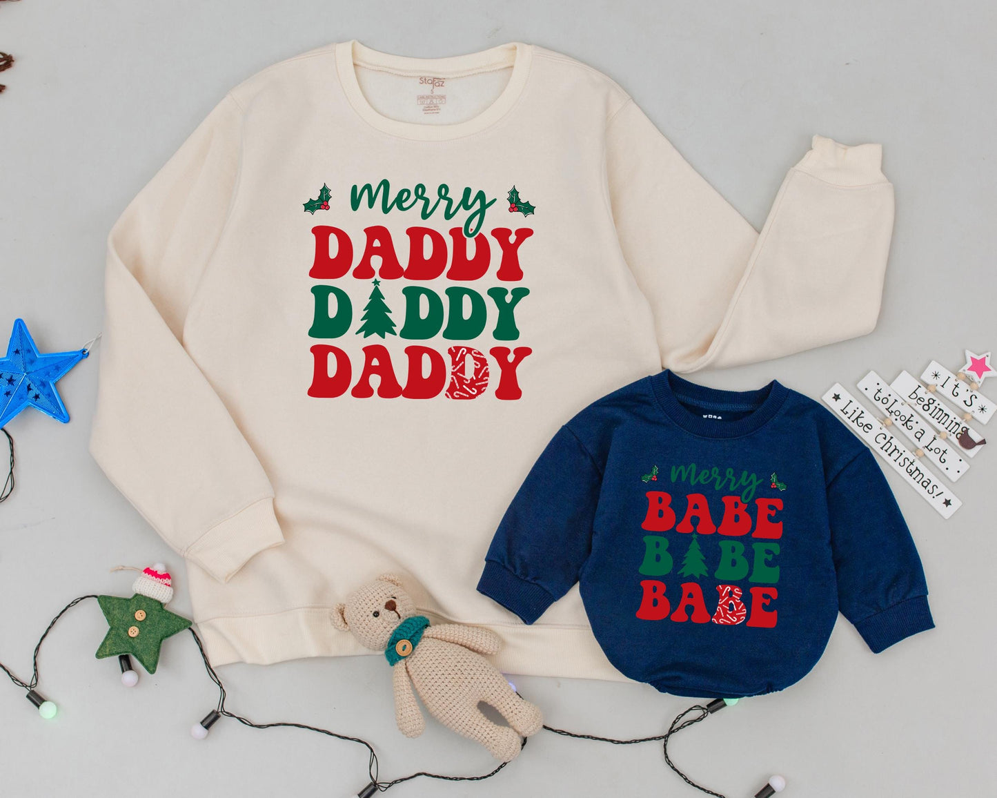 Vintage Christmas Matching Sweatshirts, Mommy & Me, Family Outfits