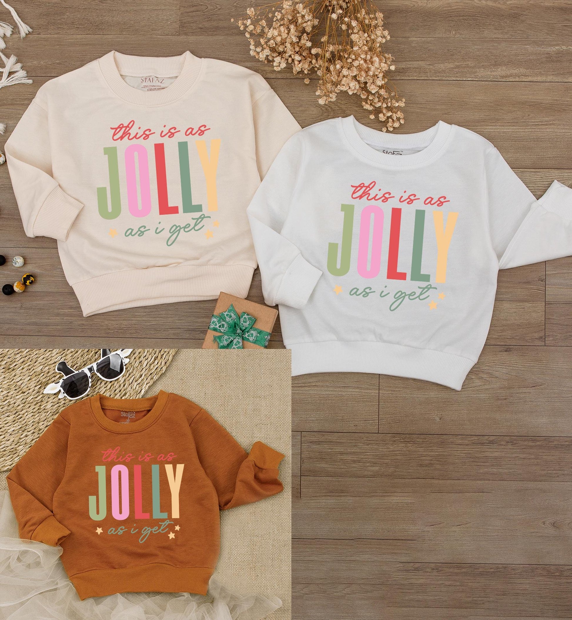 Jolly Xmas Baby Romper & Family Sweatshirts | Holiday Gift Ideas