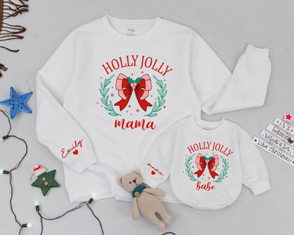 Matching Family Christmas Sweaters: Personalized Mama and Mini    