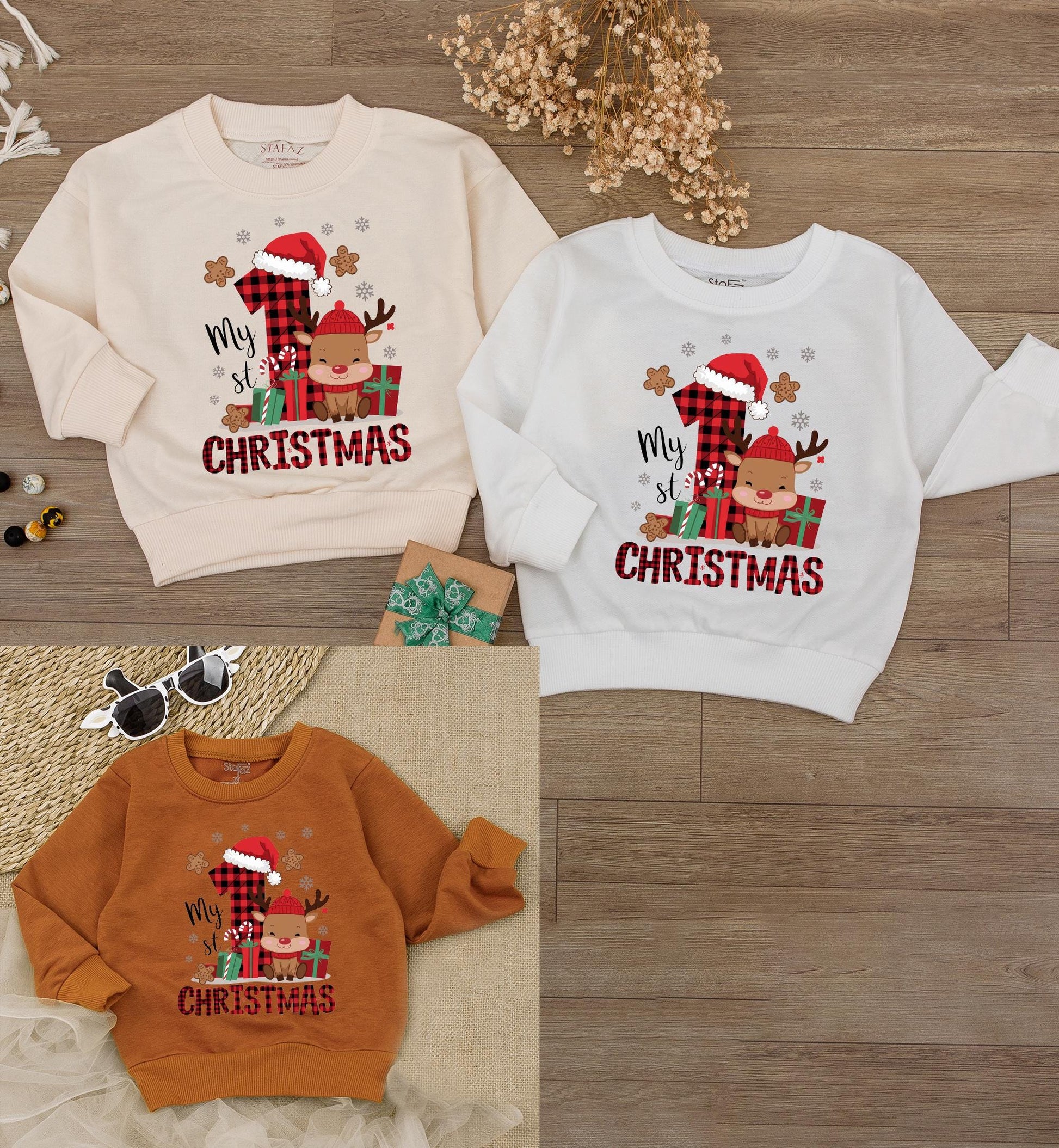 First Christmas Reindeer Bodysuit & Romper – Baby Shower Gift  