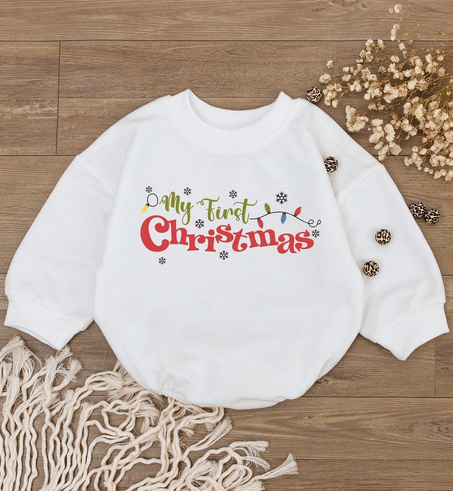 Reindeer Christmas Romper: Baby's First Festive Bodysuit Gift