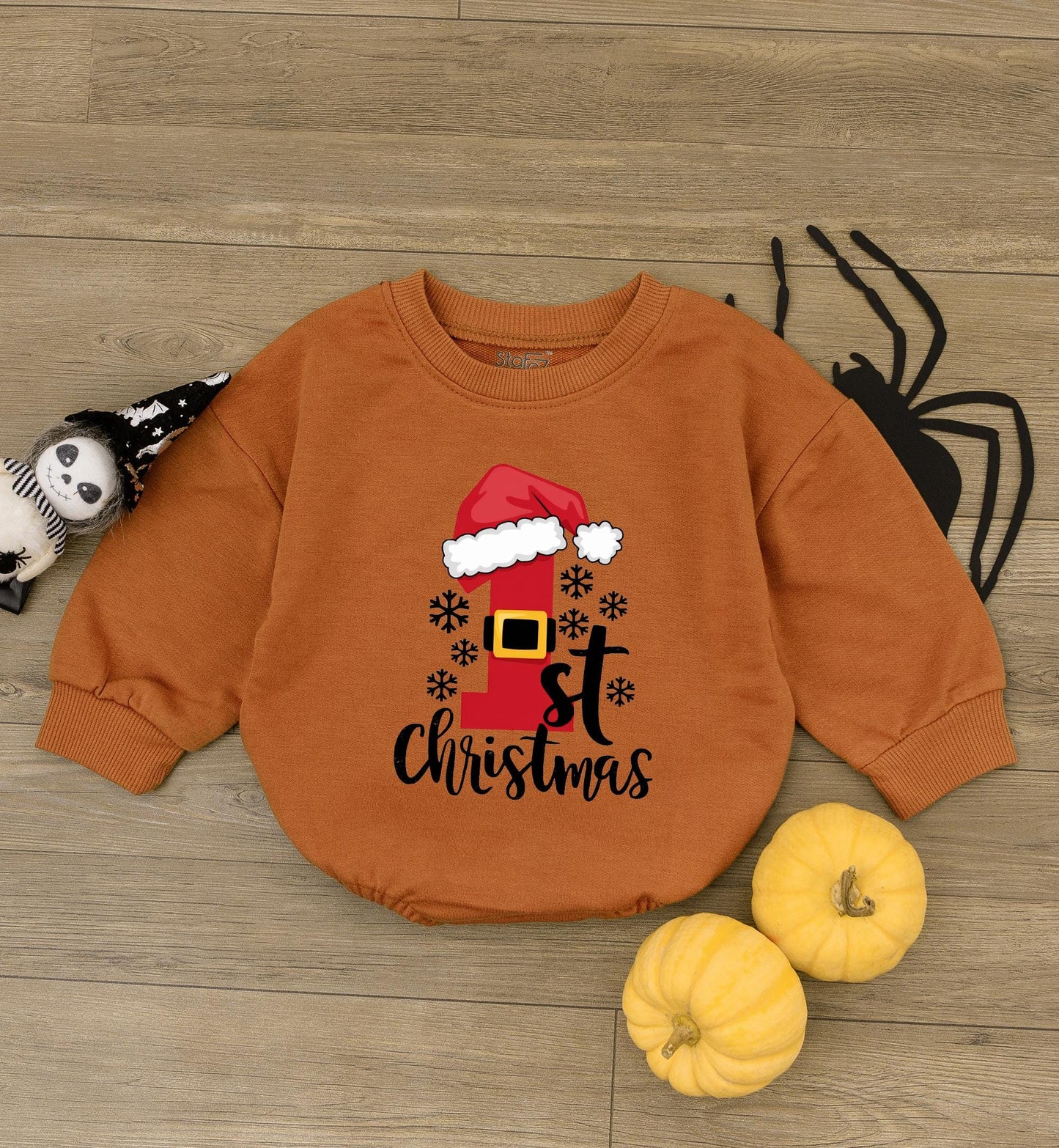 Baby's First Christmas Romper - Cute Santa Bodysuit Gift