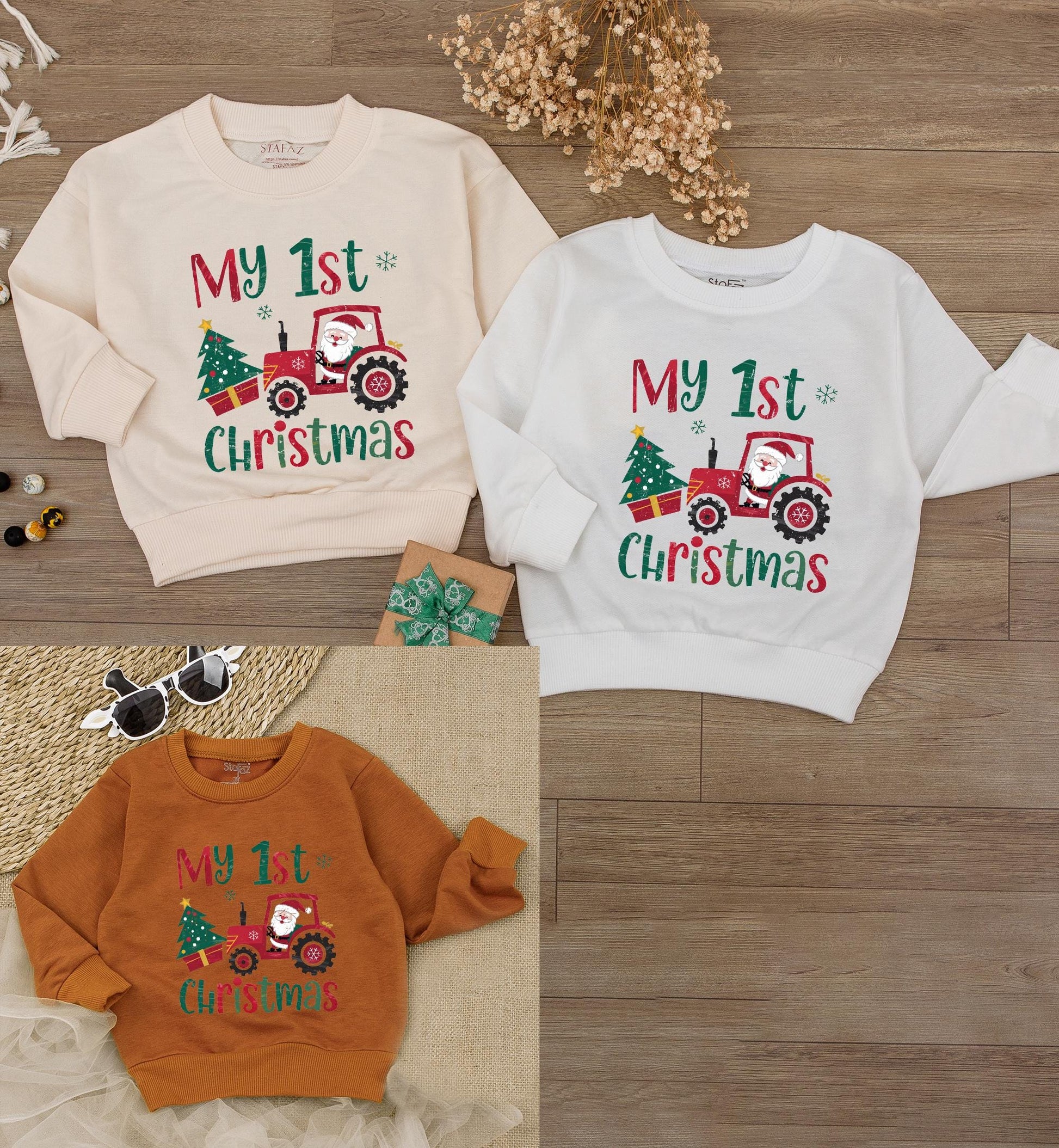 Baby Christmas Romper: My 1st Santa Outfit, Cute Reindeer Bodysuit