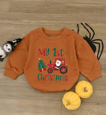 Baby Christmas Romper: My 1st Santa Outfit, Cute Reindeer Bodysuit