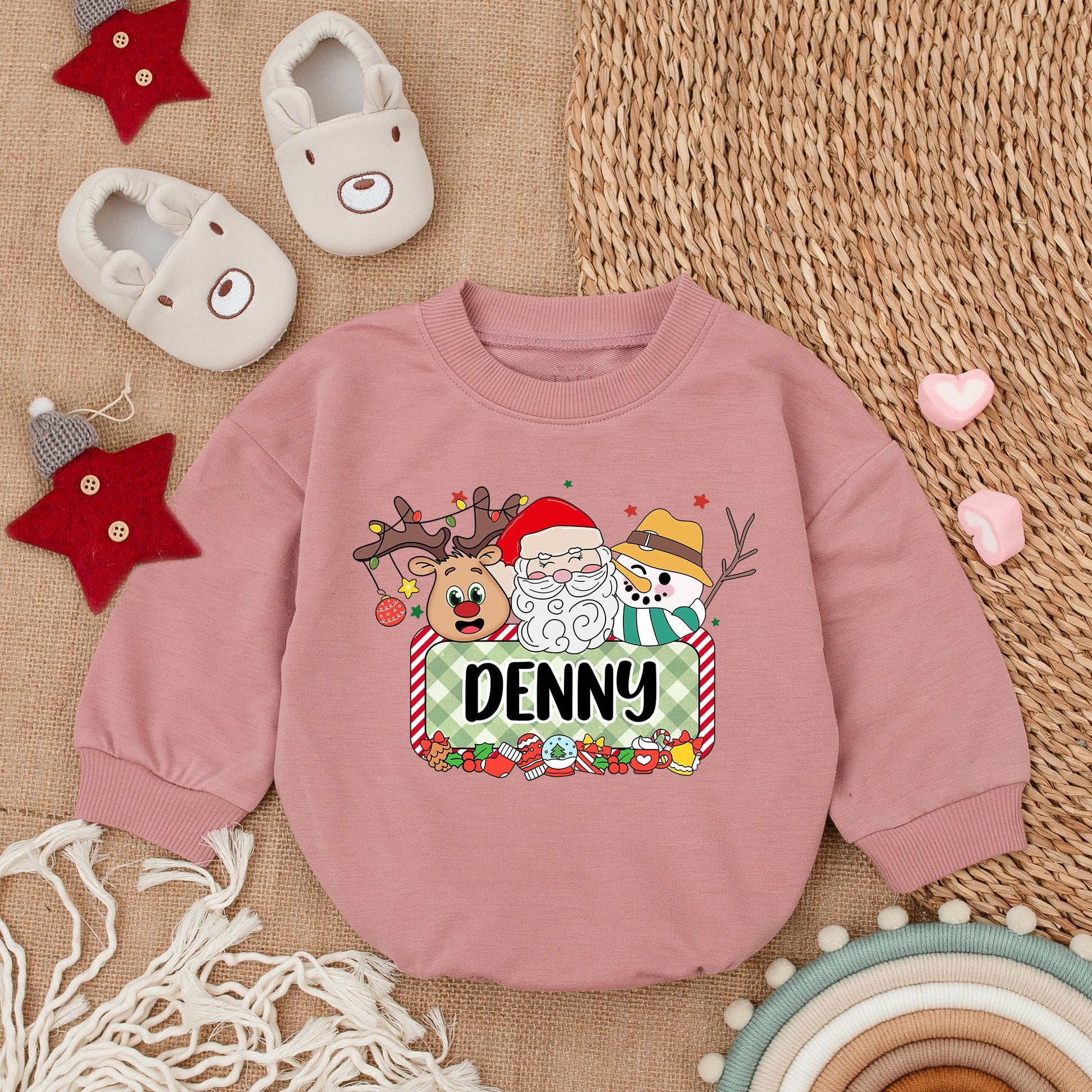 Festive Baby Romper & Sweatshirt Set: Perfect Christmas Outfit Gift