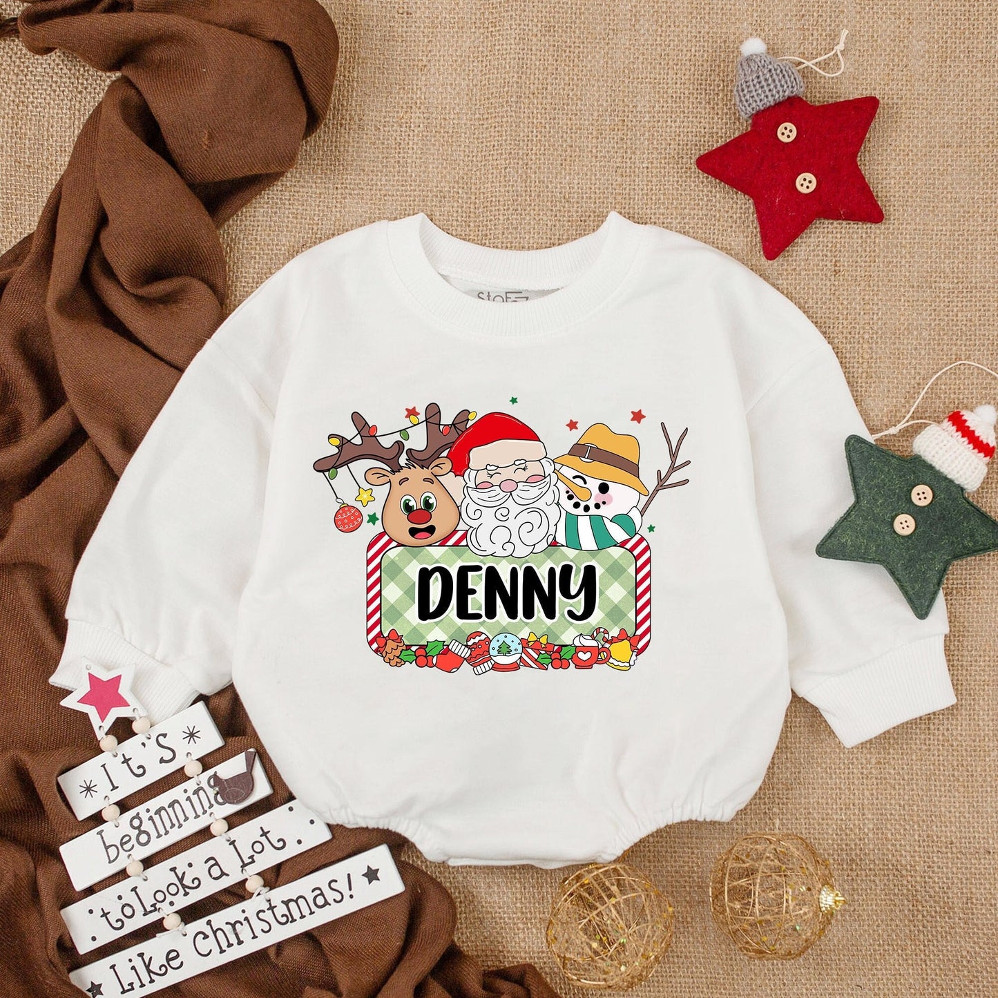 Festive Baby Romper & Sweatshirt Set: Perfect Christmas Outfit Gift