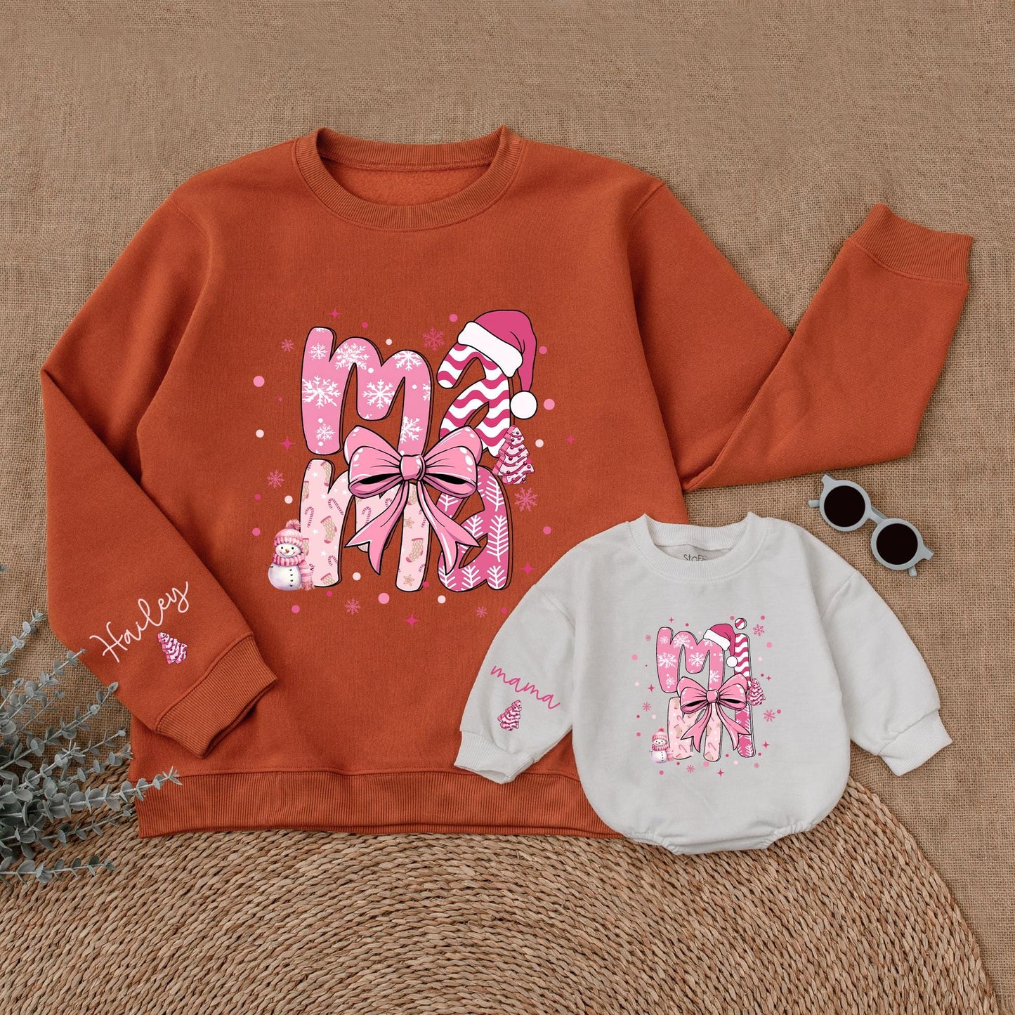 Mama and Mini Christmas Sweatshirts: Family Matching Holiday Outfits