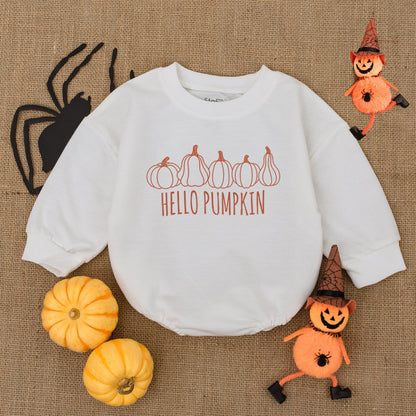 Adorable Pumpkin Baby Romper Outfit - Perfect for Fall & Thanksgiving