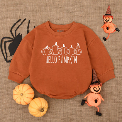 Adorable Pumpkin Baby Romper Outfit - Perfect for Fall & Thanksgiving