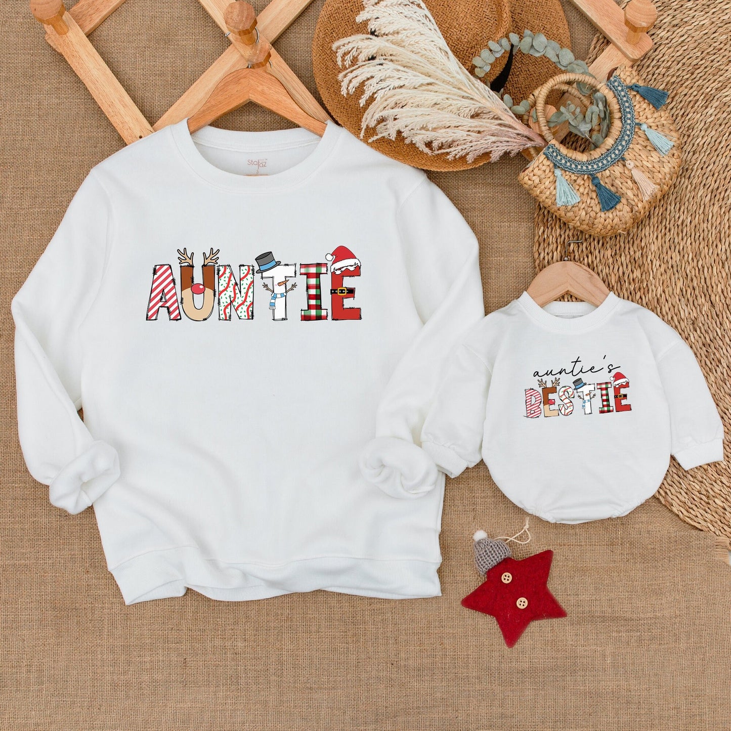 Auntie & Me Matching Sweaters: Nephew & Niece Cozy Baby Outfit  