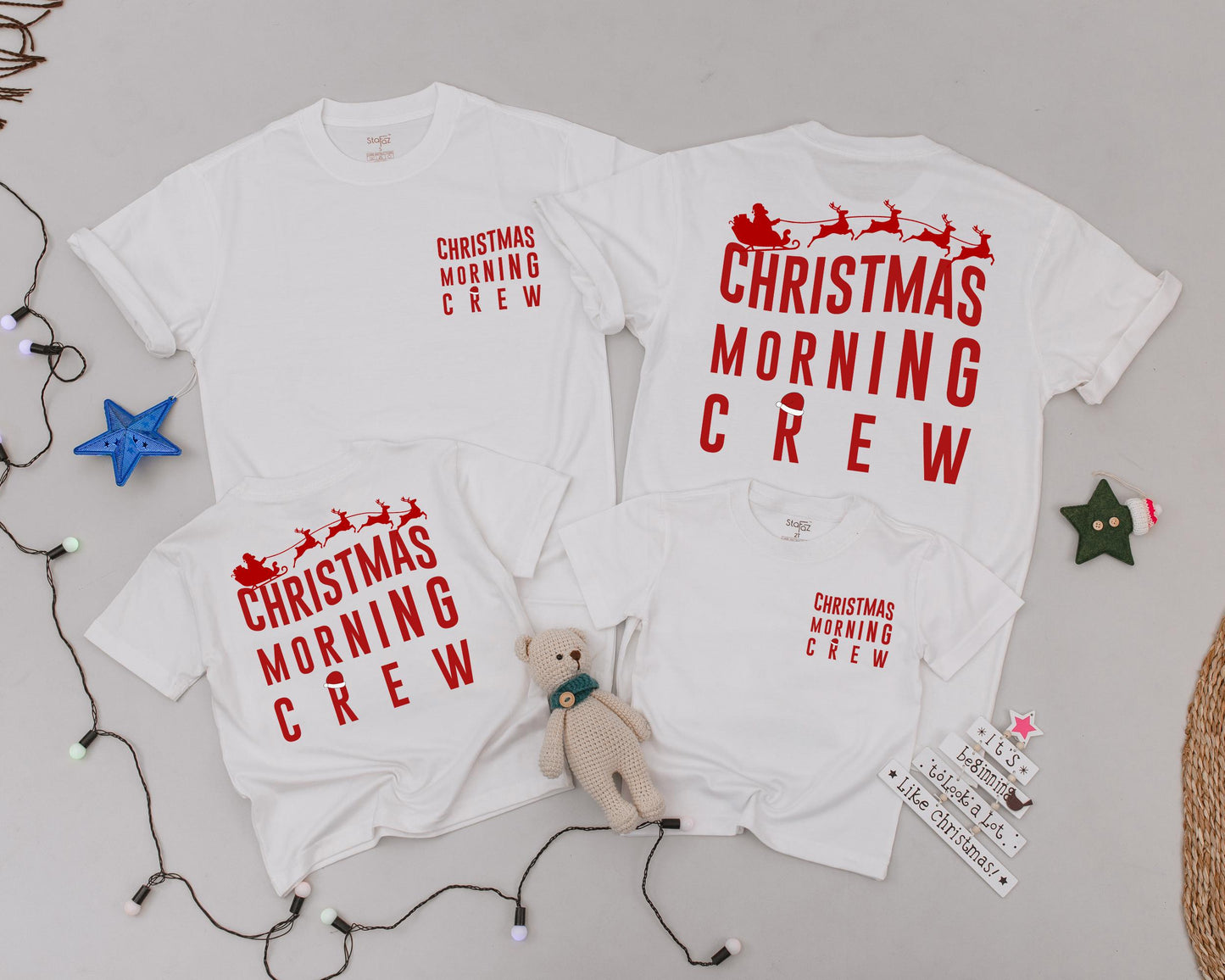 Matching Family Christmas Shirts: Personalized Vintage Mommy & Me