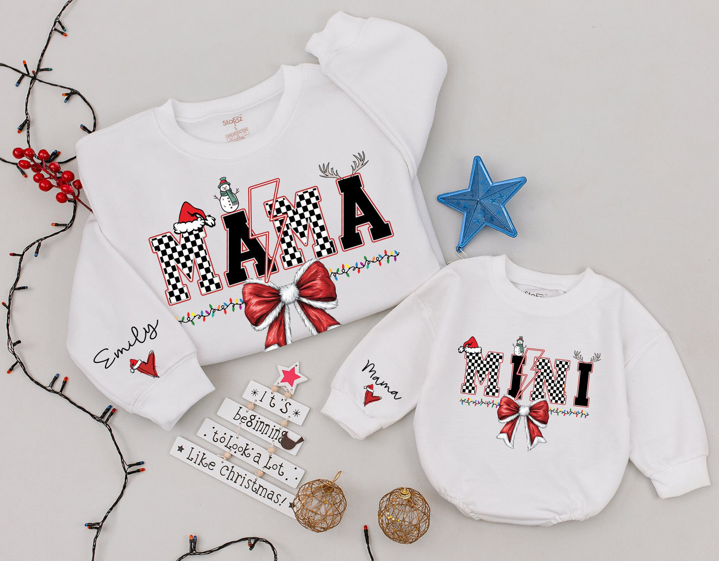 Mama and Mini Matching Christmas Outfit: Mom and Baby Holiday Wear