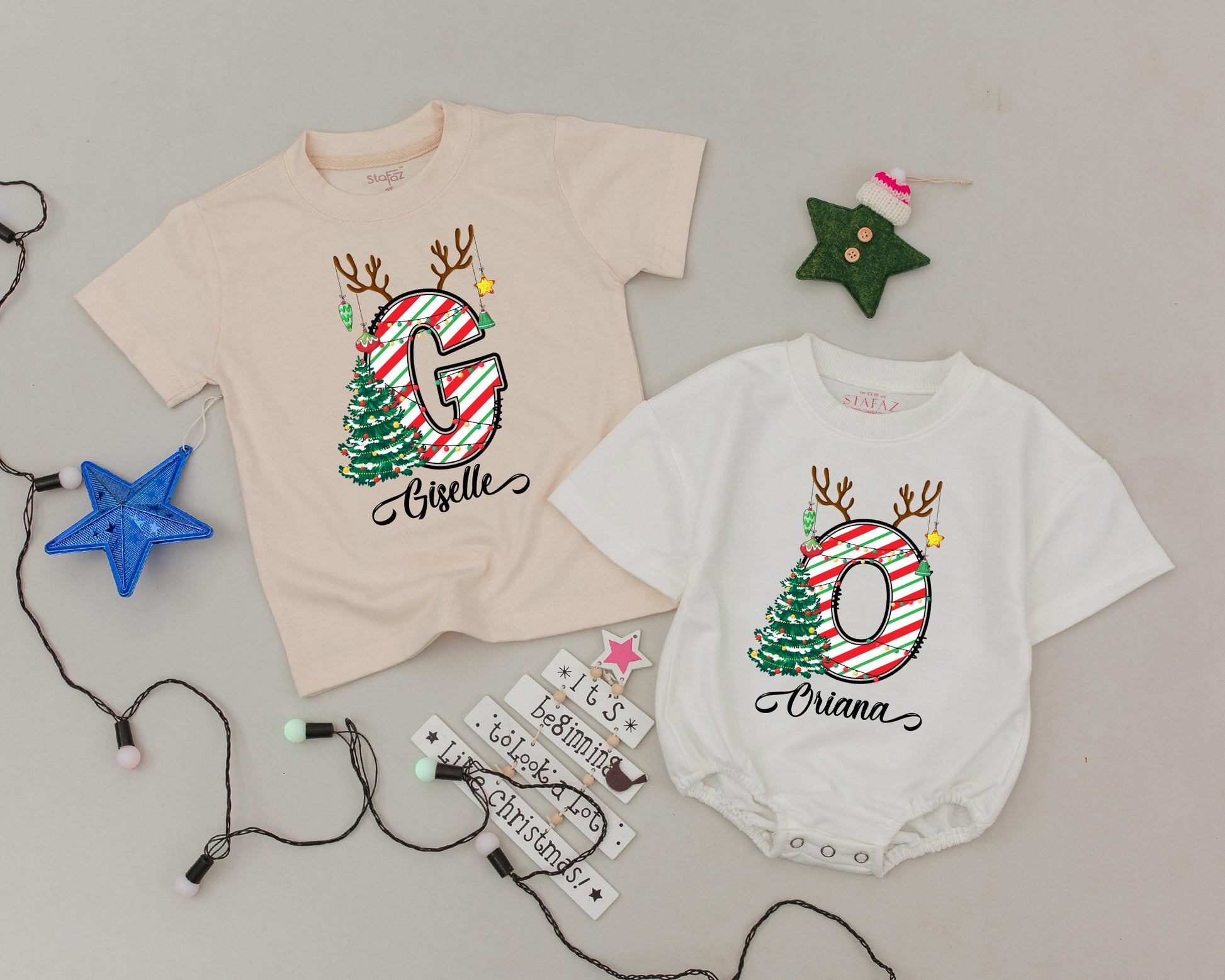 Custom Family Christmas Shirts, Monogrammed Vintage Tees, Gift Idea