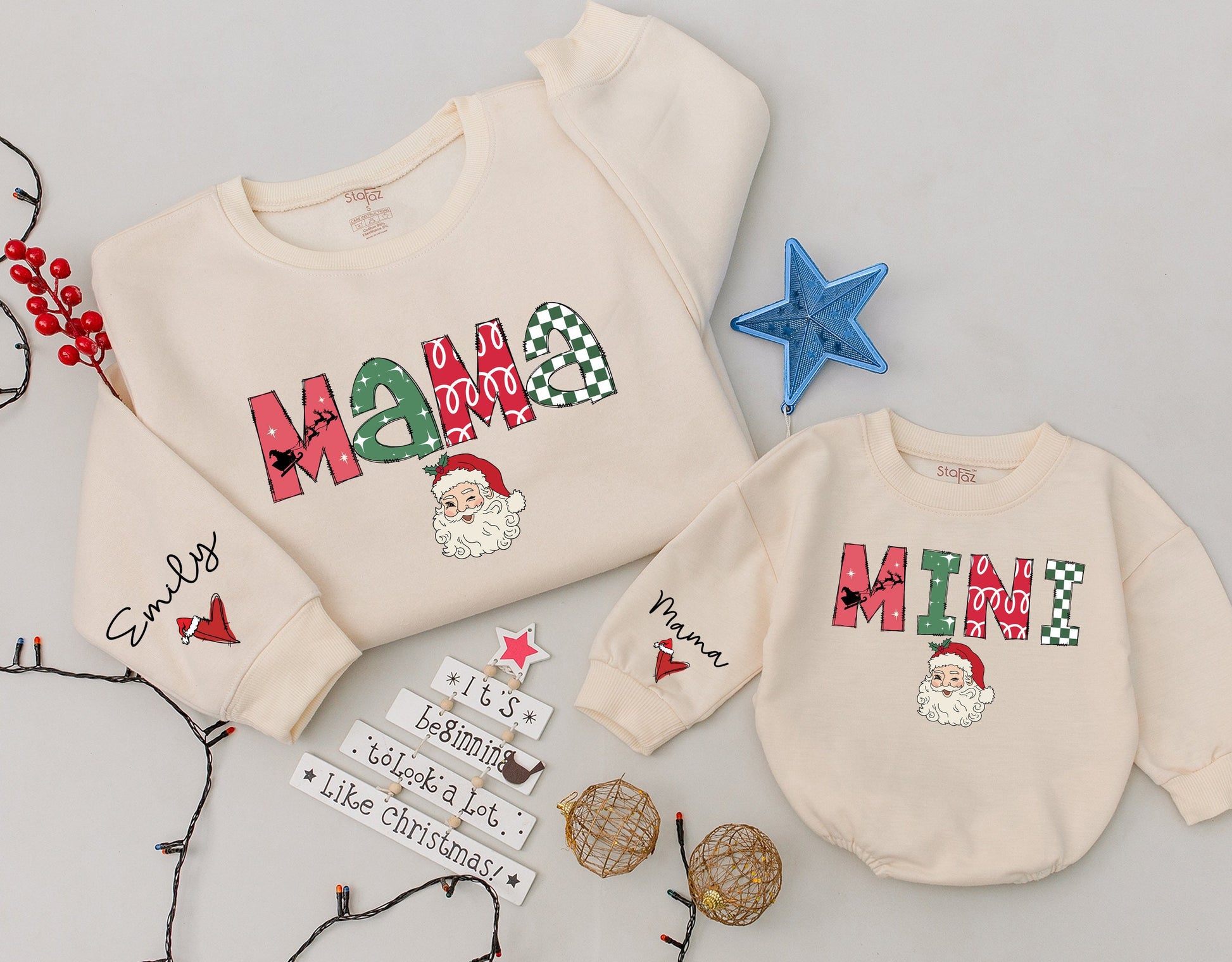 Cozy Mama & Mini Sweatshirt Set: Perfect Holiday Family Matching Outfits