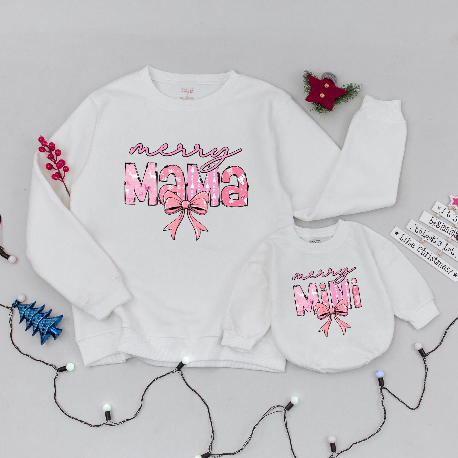 Festive Family Sweaters: Retro Xmas, Mom & Baby Matching Outfits