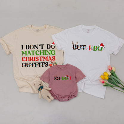 Festive Family Tees: Funny Anti-Match Christmas Holiday Gift