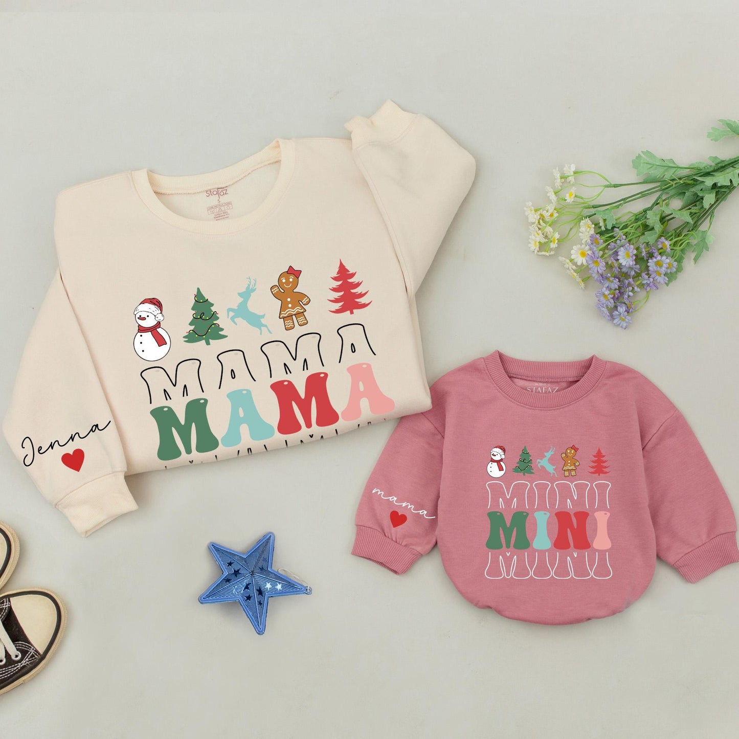 Mama & Mini Christmas Sweatshirts: Matching Holiday Family Outfits