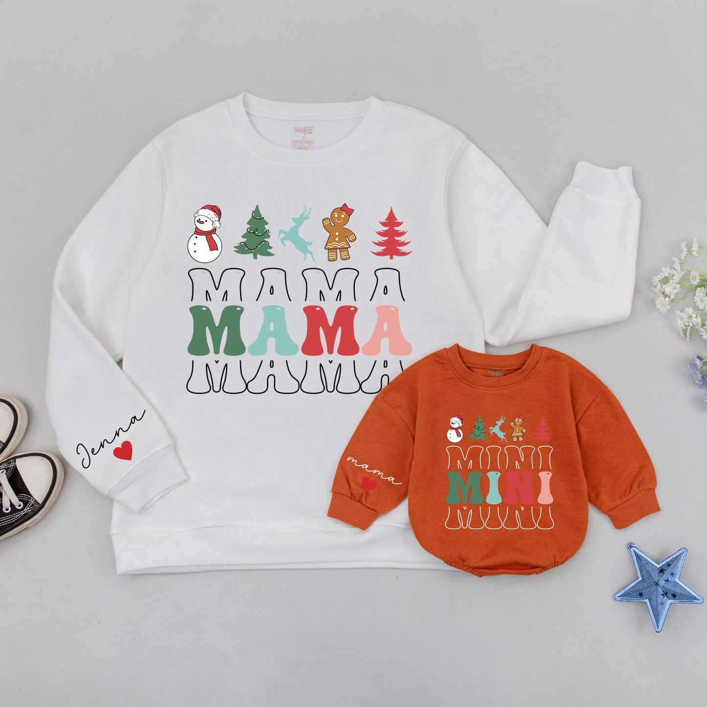 Mama & Mini Christmas Sweatshirts: Matching Holiday Family Outfits