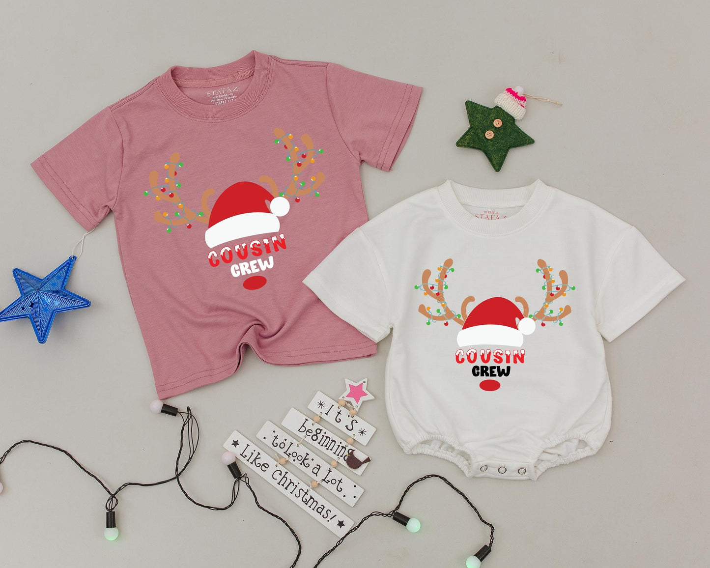 Festive Cousin Crew Personalized Sibling Shirts for Holiday Joy