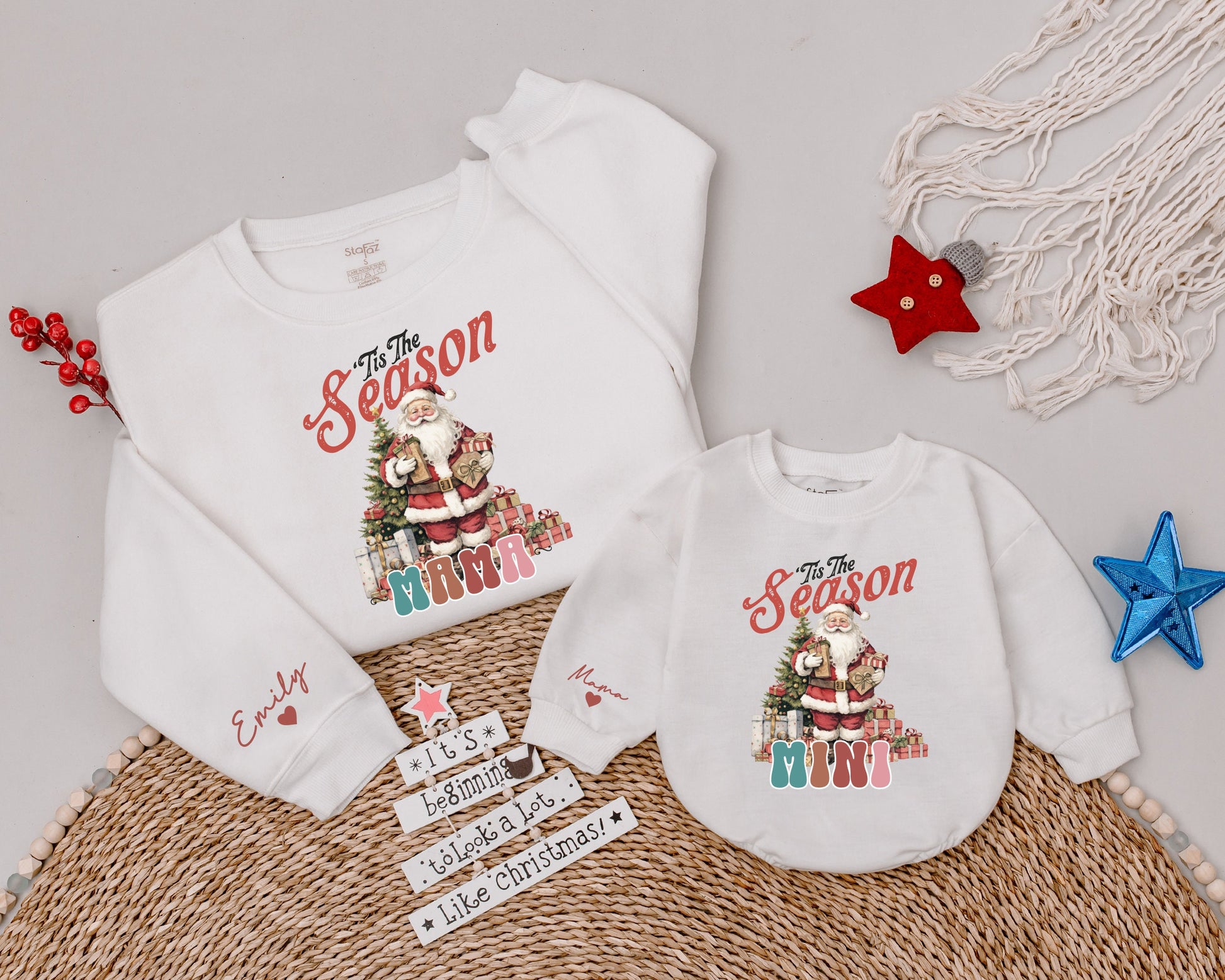 Matching Holiday Family Shirts: Mama & Mini Christmas Sweatshirt