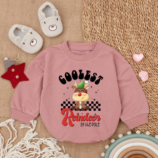 Adorable Reindeer Christmas Romper for Baby’s First Holiday Outfit