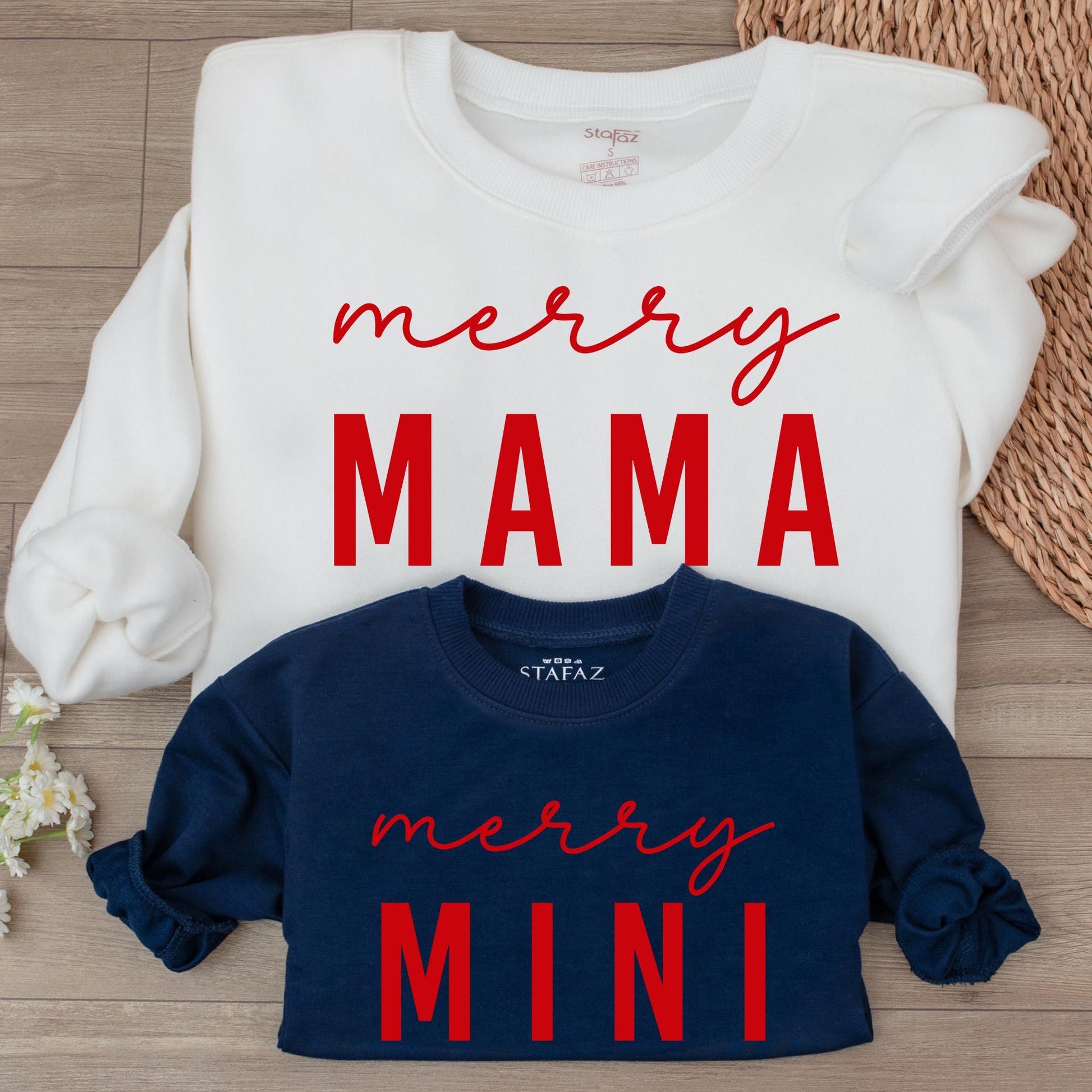 Matching Family Christmas Sweatshirts: Mommy and Me Holiday Outfits