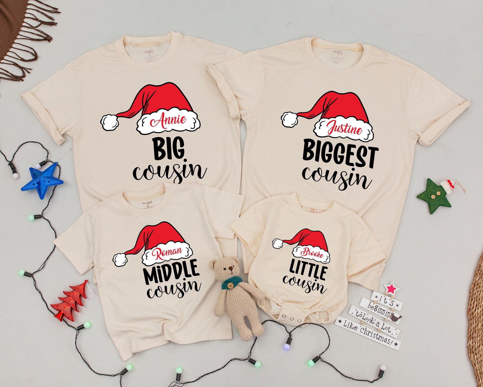 Holiday Cousin Crew Shirts: Personalized Family Christmas Outfits