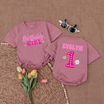 Custom Birthday Girl Romper, 1st Birthday Outfit, Baby Bodysuit
