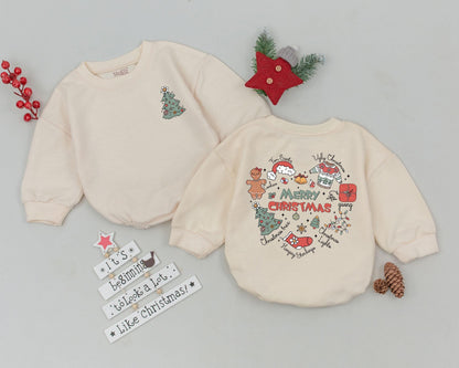 Vintage Christmas Romper: First Holiday Newborn Outfit & Gift