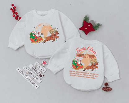 Retro Santa Baby Romper: First Christmas Outfit and Gift Idea