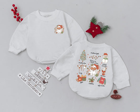 Vintage Christmas Baby Romper – Cute First Holiday Outfit Gift