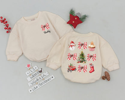 Personalized Baby Christmas Romper: Vintage, Cute & Ideal Gift