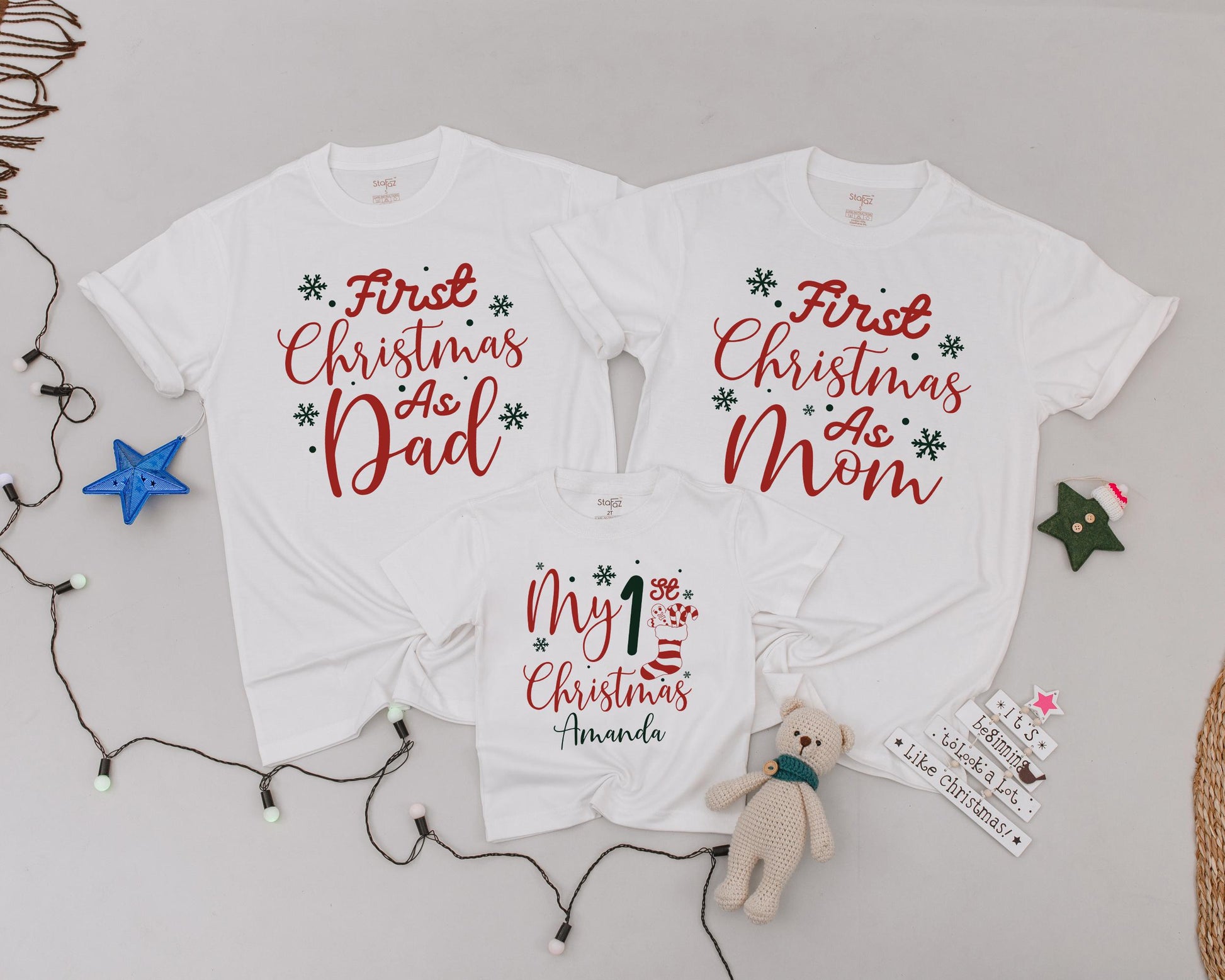 Matching Family Christmas Outfits: Personalized Vintage Holiday Shirts