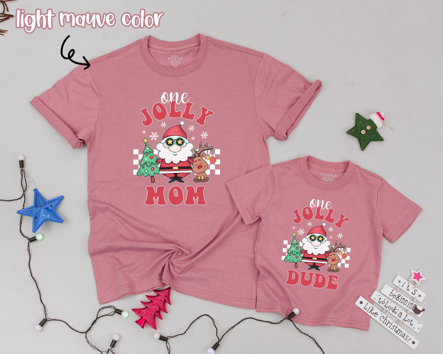 Holly Jolly Family: Personalized Christmas Tees & 1st Birthday Outfit