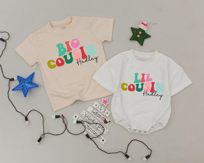 Custom Cousin Crew Shirts, Personalized Sibling Outfits for Kids  