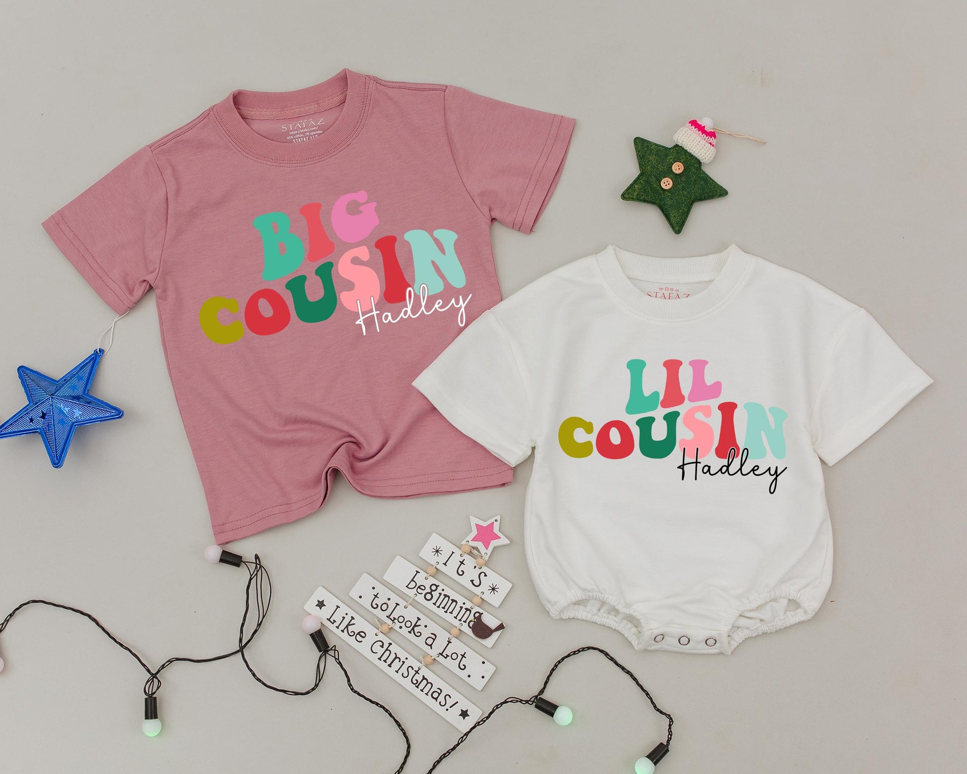 Custom Cousin Crew Shirts, Personalized Sibling Outfits for Kids  