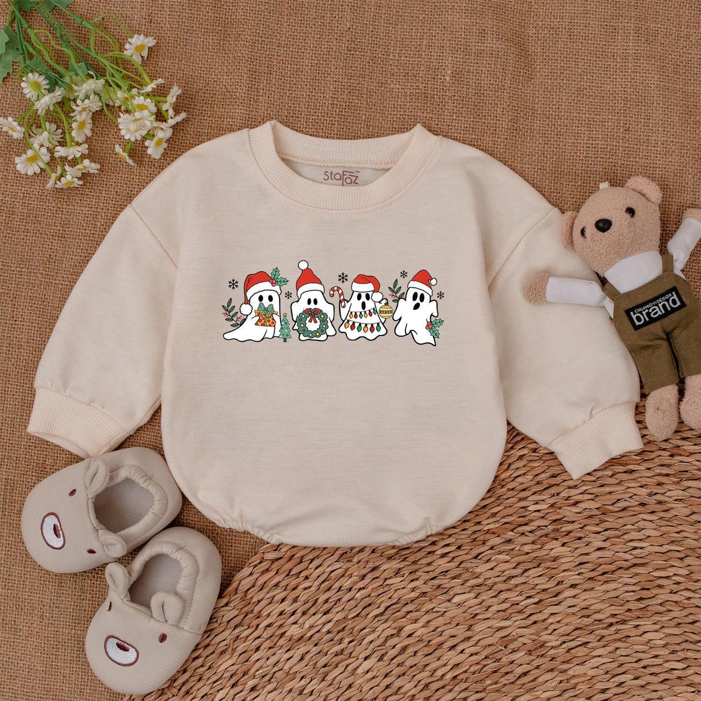 Christmas Ghost Romper: Baby's First Holiday Outfit & Gift Idea