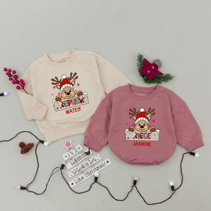 Matching Family Christmas Sweaters: Custom Auntie, Niece & Nephew  