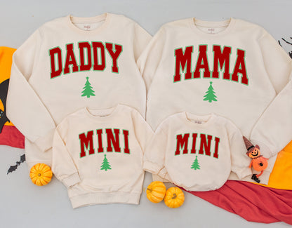 Matching Family Christmas Sweatshirts: Mommy, Daddy, and Me Set