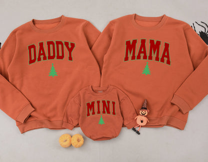 Matching Family Christmas Sweatshirts: Mommy, Daddy, and Me Set