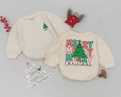 Personalized Baby's First Christmas Romper – Retro & Cute Gift  