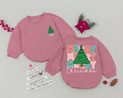 Personalized Baby's First Christmas Romper – Retro & Cute Gift  