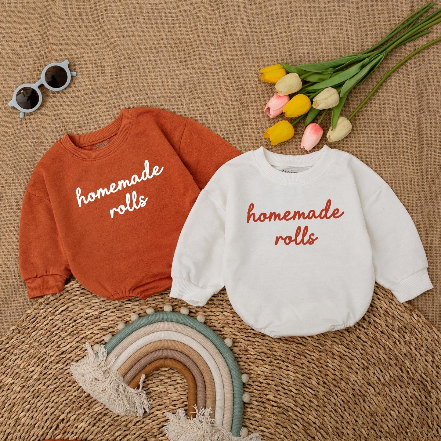 Homemade Rolls Baby Romper My First Thanksgiving Bodysuit cozy Fall Bubble Outfit soft cotton infant clothing great for baby announcement gift