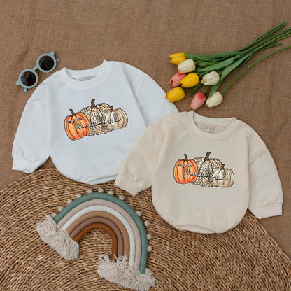 First Thanksgiving Pumpkin Baby Romper | Cute Fall Bodysuit Gift