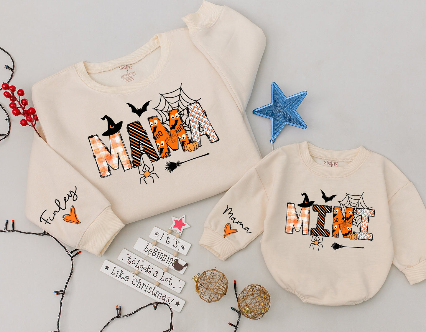 Matching Family Halloween Sweatshirts & Rompers - Custom Gifts