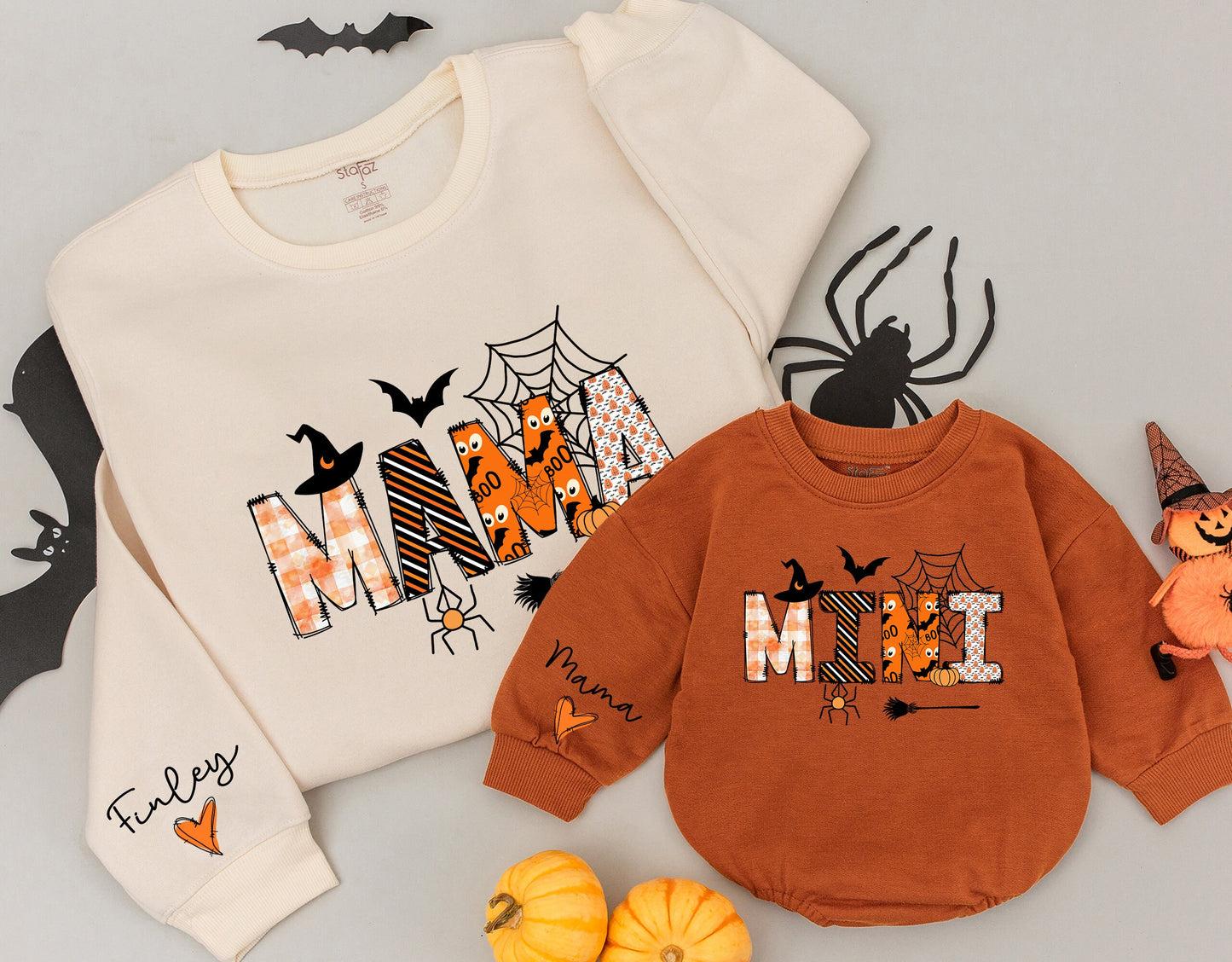 Matching Family Halloween Sweatshirts & Rompers - Custom Gifts