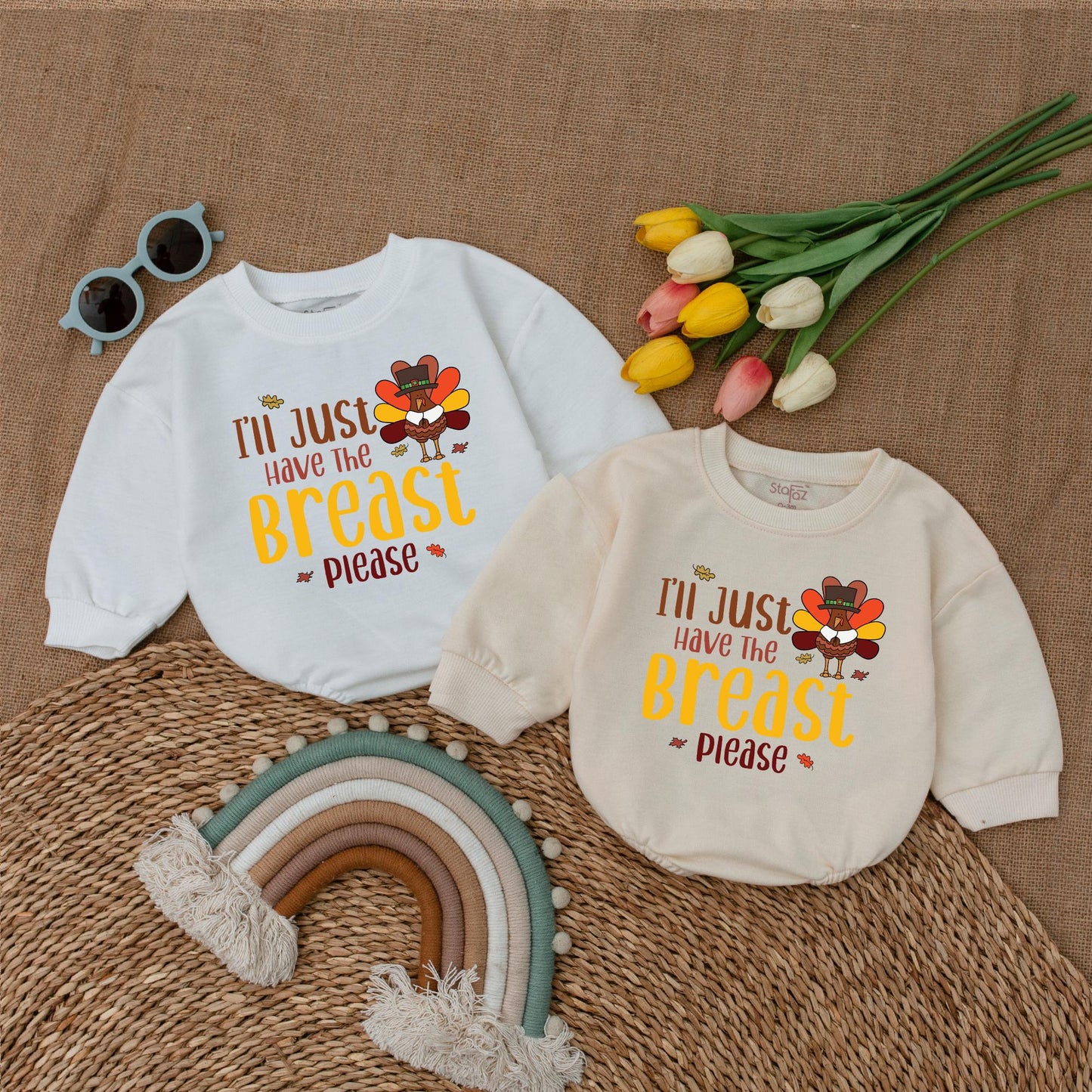 Turkey Day Baby Outfit - First Thanksgiving Romper Bodysuit