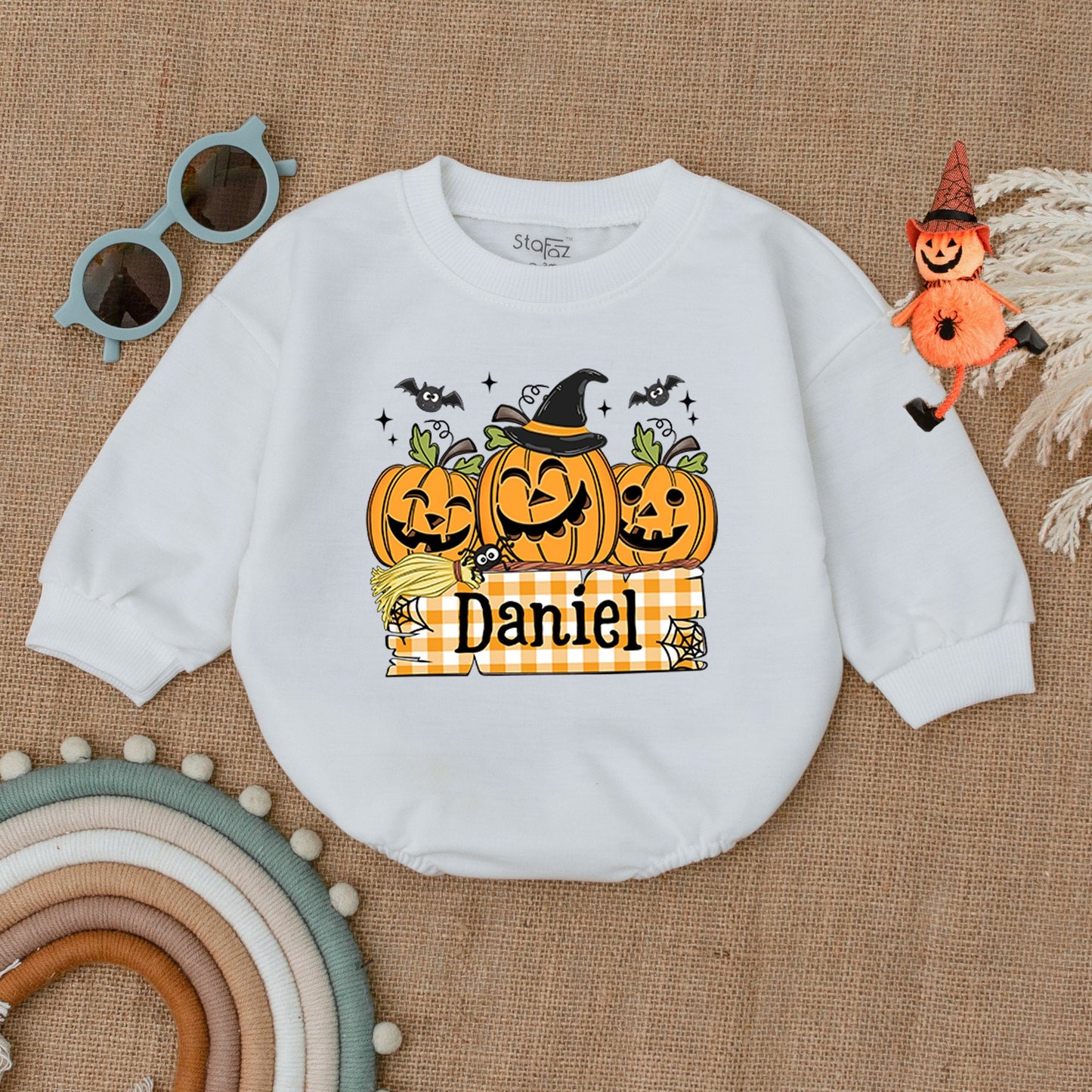 Baby’s First Halloween Outfit - Pumpkin Romper & Shower Gift  