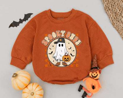 Spooky Ghost Baby Romper - First Halloween Outfit & Toddler Gift