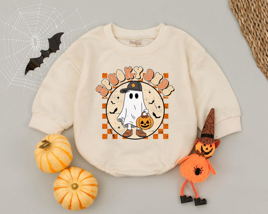 Spooky Ghost Baby Romper - First Halloween Outfit & Toddler Gift